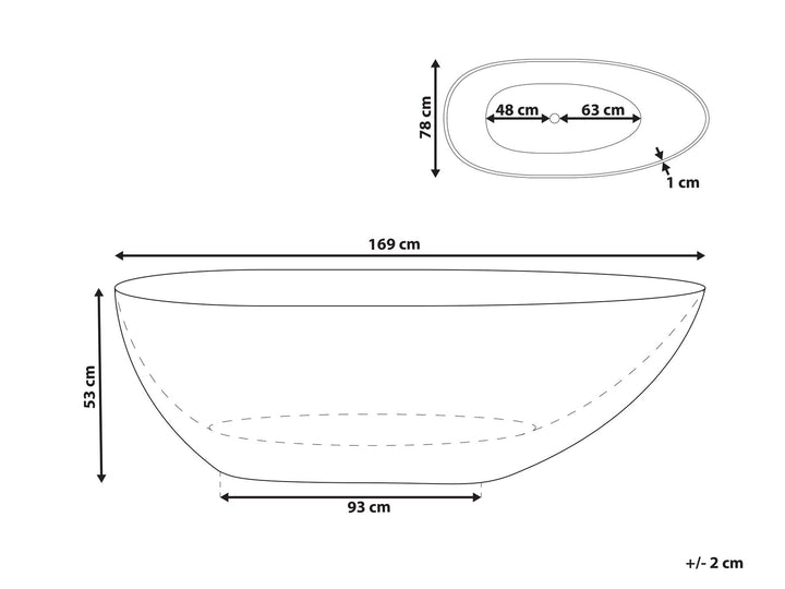 Freestanding Bath 1690 x 780 mm Green Blancarena