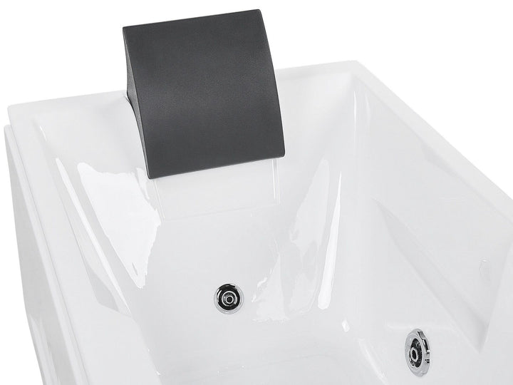 Left Hand Whirlpool Bath with LED 1690 x 810 mm White Artemisa