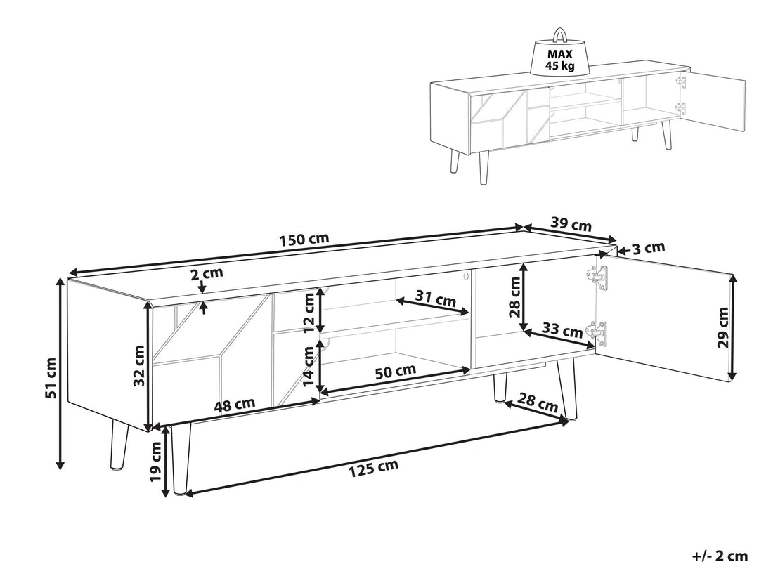 TV Stand Dark Wood Franklin