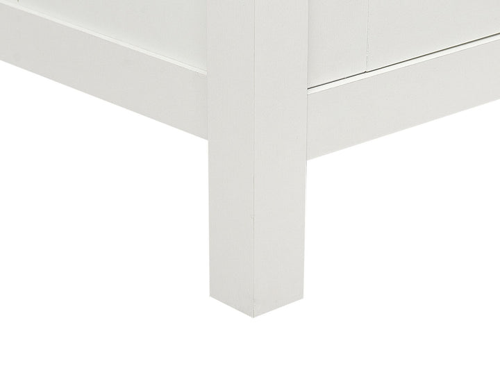 2 Drawer Sideboard White and Light Wood Atoca