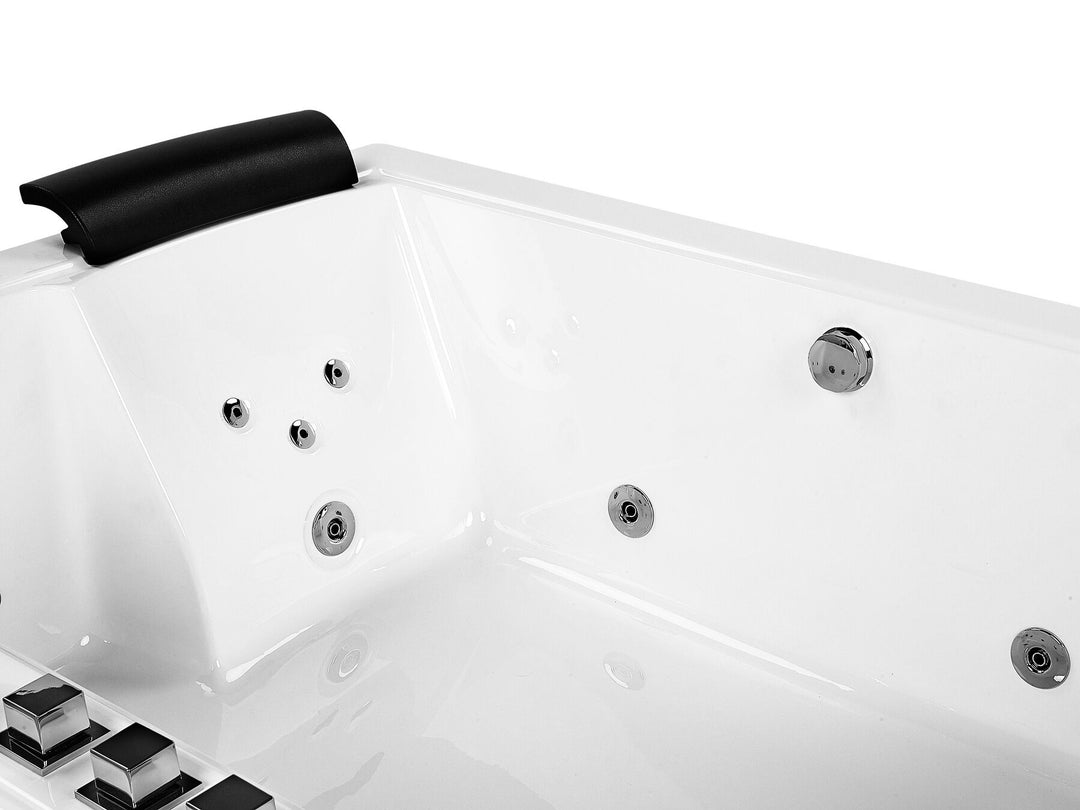 Whirlpool Bath with LED 1830 x 1420 mm White Salamanca