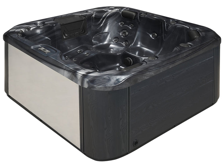 Square Hot Tub with LED Grey Lastarria