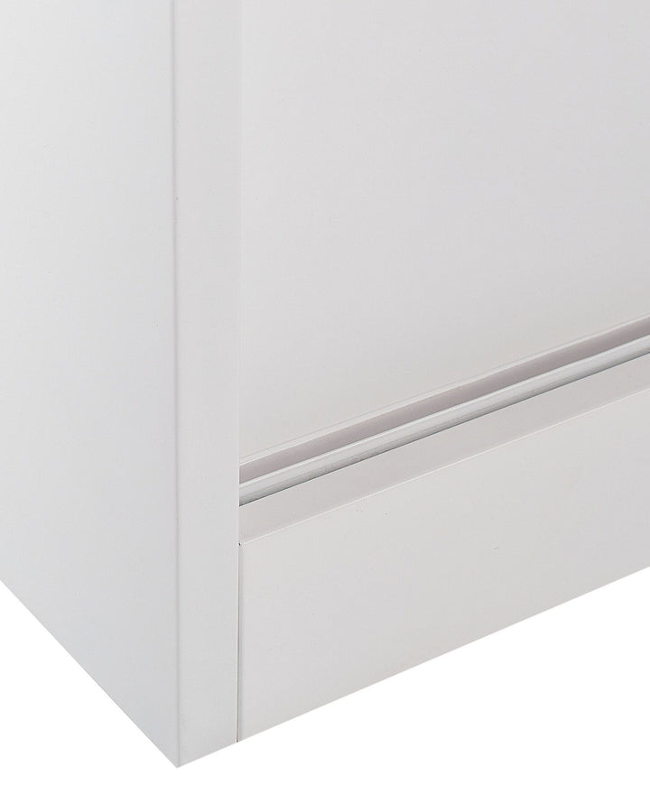 2 Door Storage Cabinet with Shelves White Muscovite