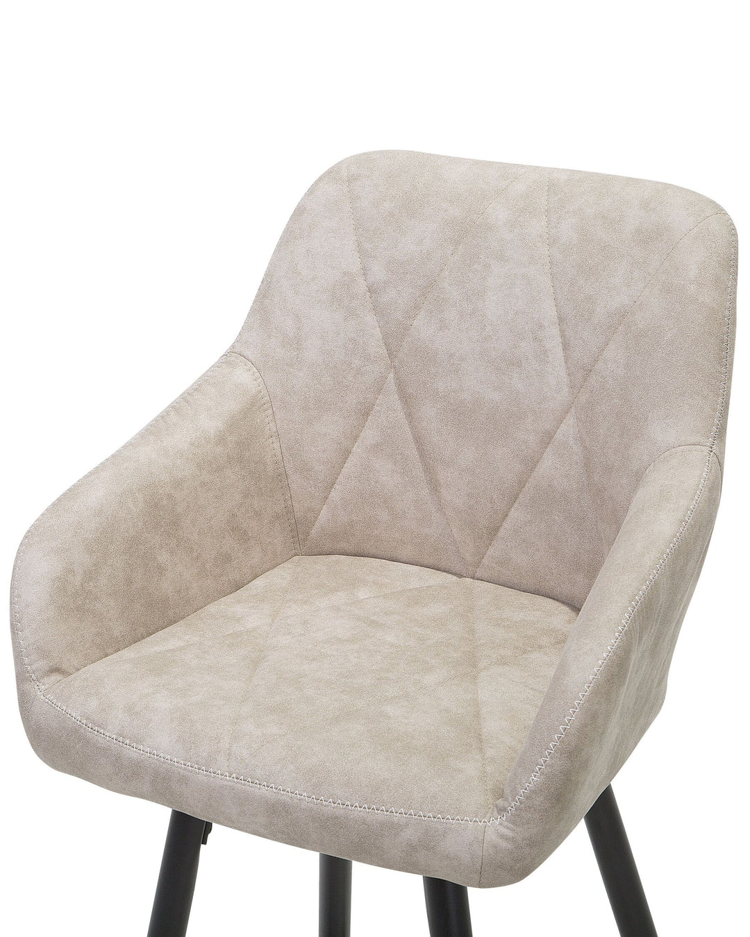 Bar Chair Set of 2 Fabric Beige Darien