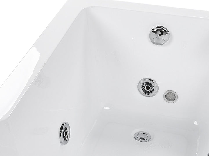 Right Hand Whirlpool Bath with LED 1690 x 810 mm White Artemisa