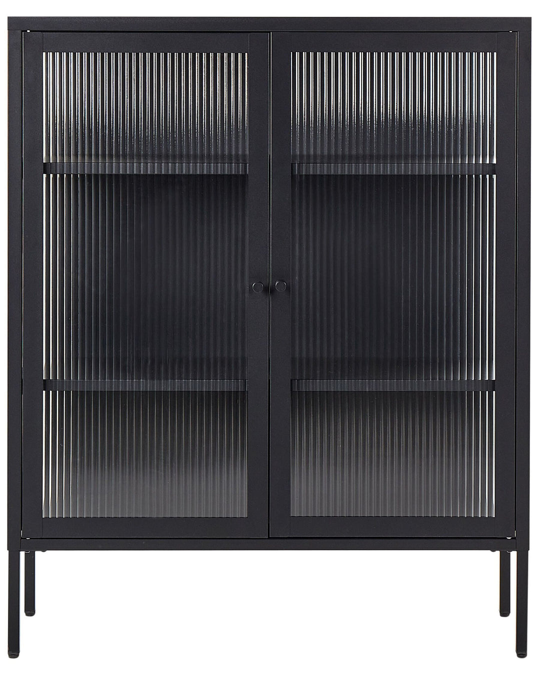 Steel Display Cabinet Black Lerryn