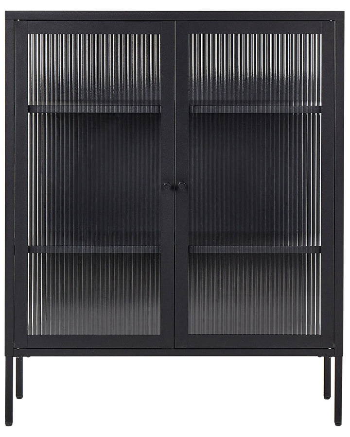 Steel Display Cabinet Black Lerryn