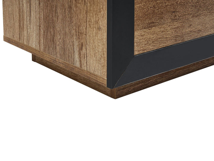 TV Stand LED Light Wood and Black Marana