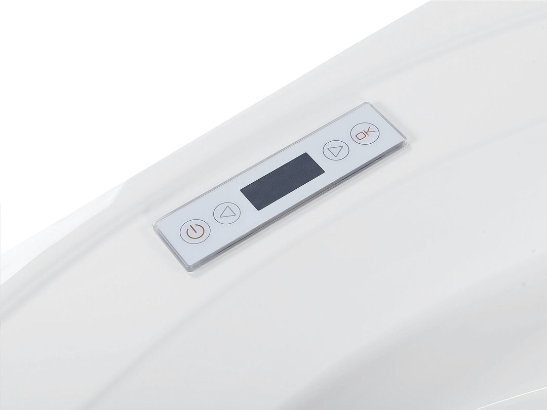 Whirlpool Corner Bath with LED and Bluetooth Speaker White Milano