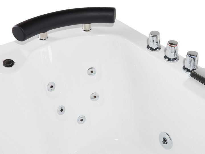 Right Hand Whirlpool Corner Bath with LED 1580 x 1130 mm White Paradiso