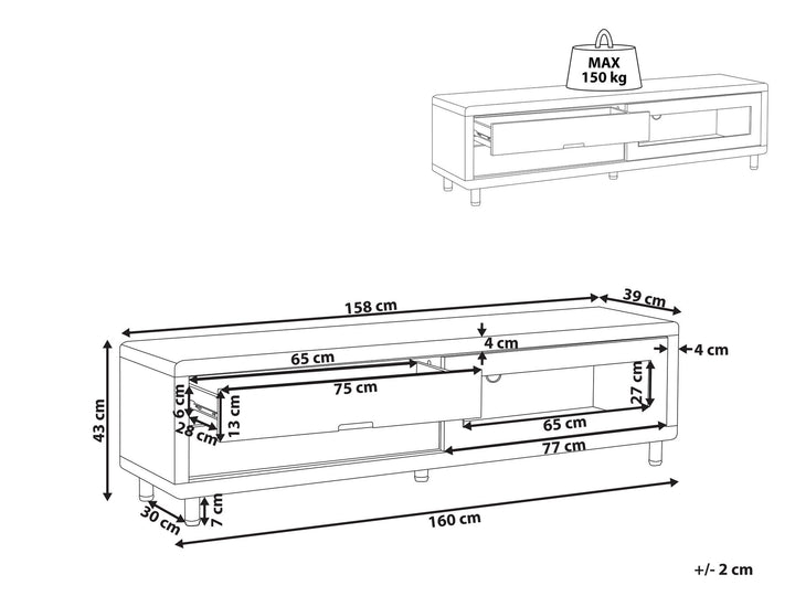 TV Stand White Pemborke