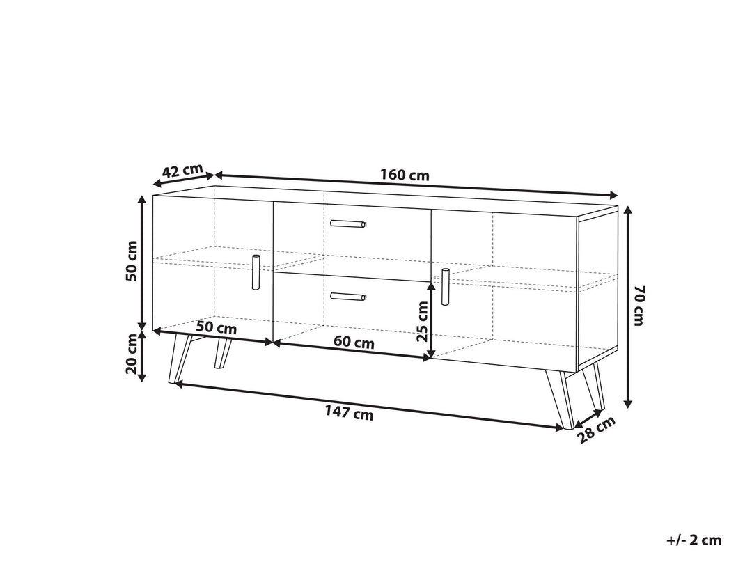 2 Drawer Sideboard White Meet II