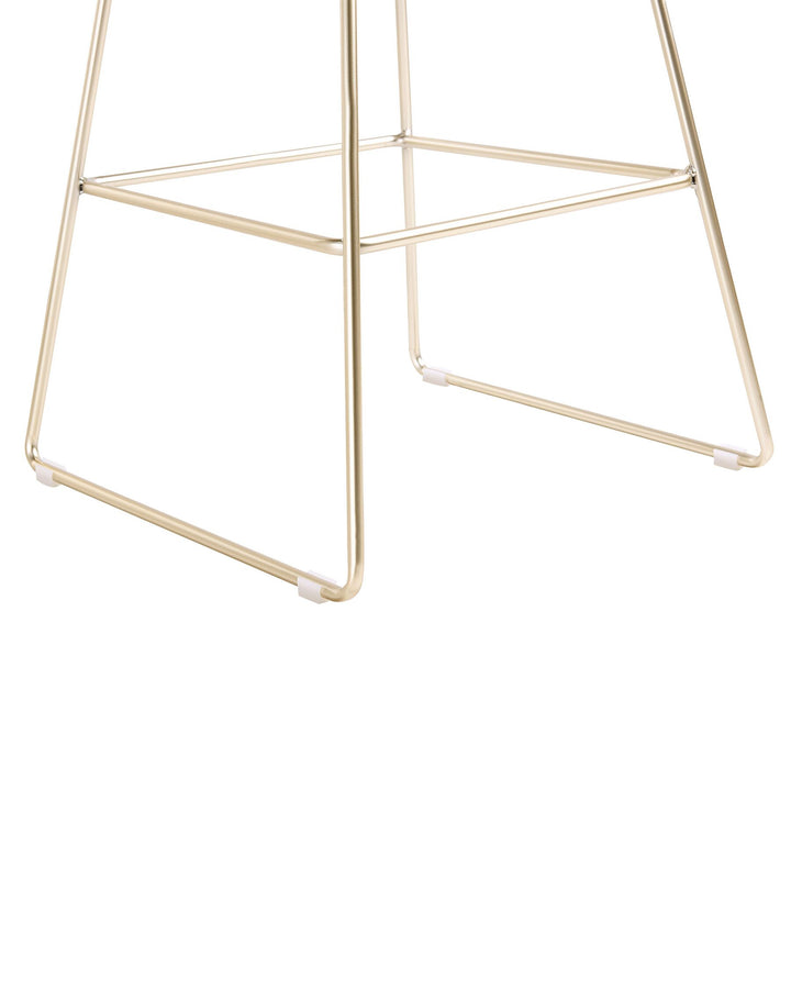 Bar Chair Set of 2 Metal Gold Preston