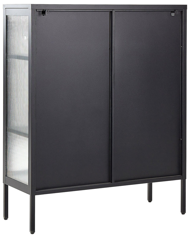 Steel Display Cabinet Black Lerryn