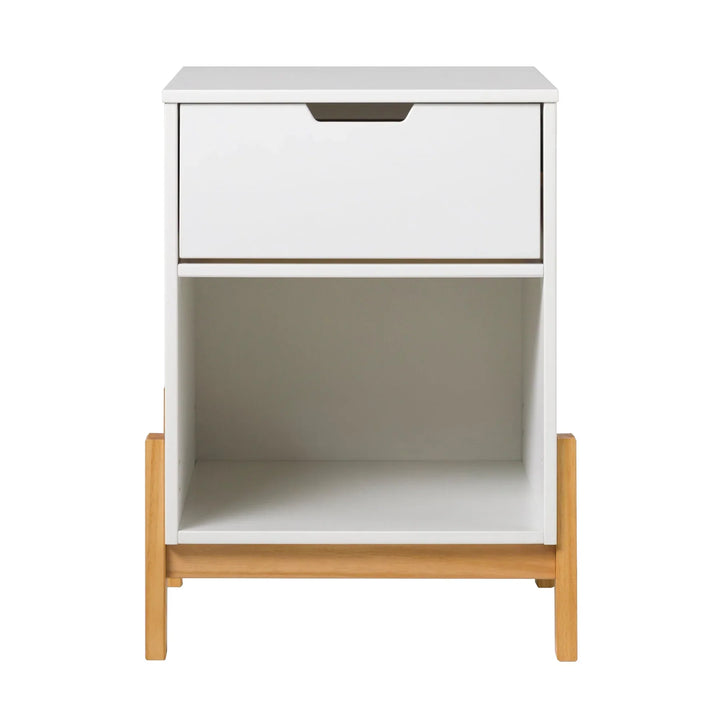 1 Drawer Bedside Table White Antonella