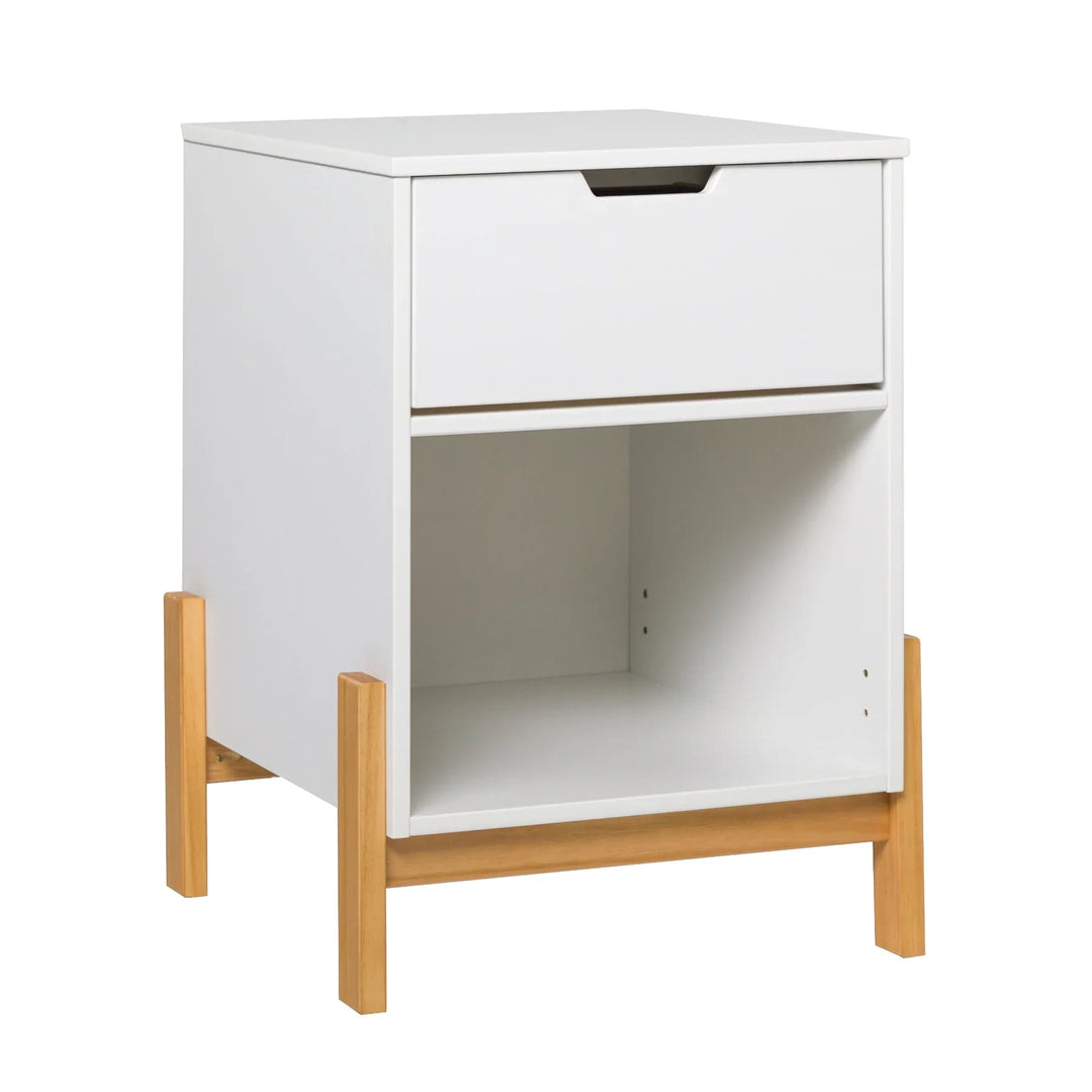 1 Drawer Bedside Table White Antonella