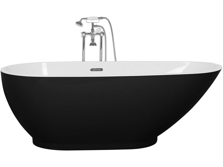 Freestanding Bath 1730 x 820 mm Black and White Guiana