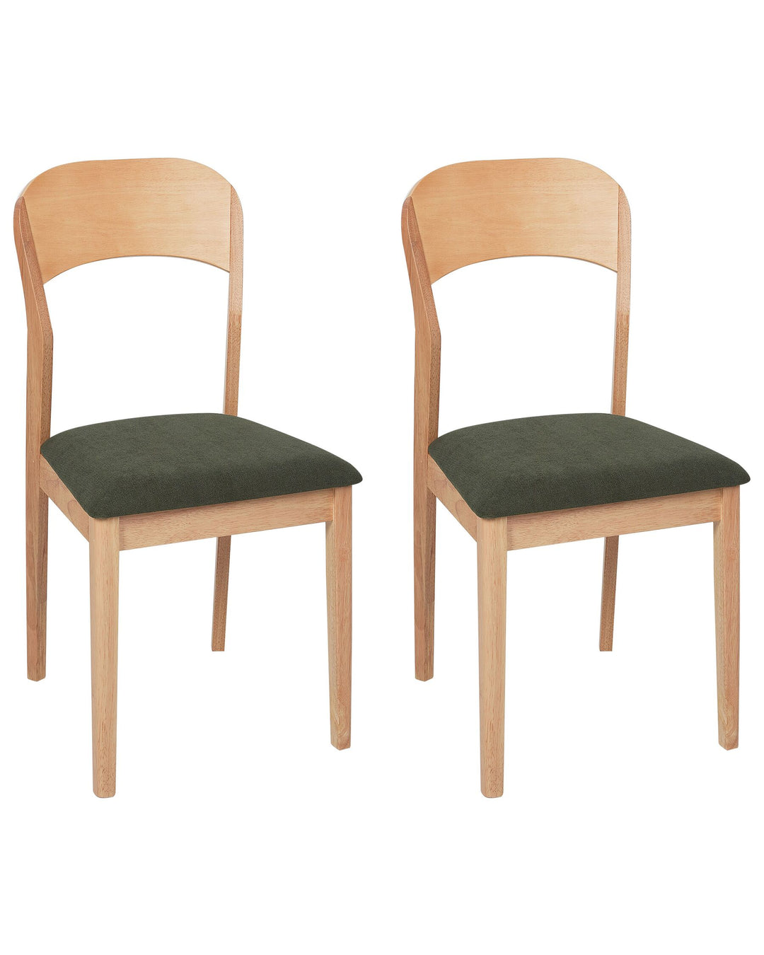 Rubberwood Dining Chair Set of 2 Light Wood Alvin