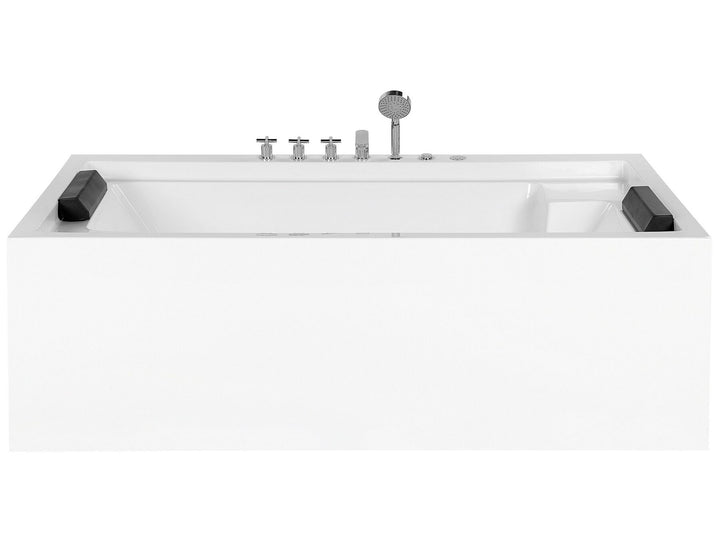 Freestanding Whirlpool Bath 1800 x 1100 mm White Saona