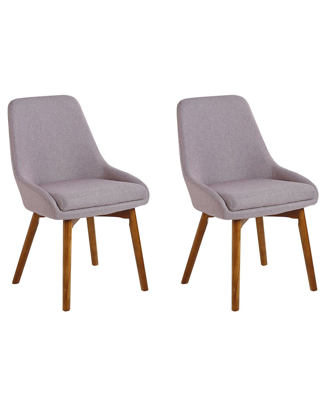 Dining Chair Set of 2 Fabric Taupe Melfort