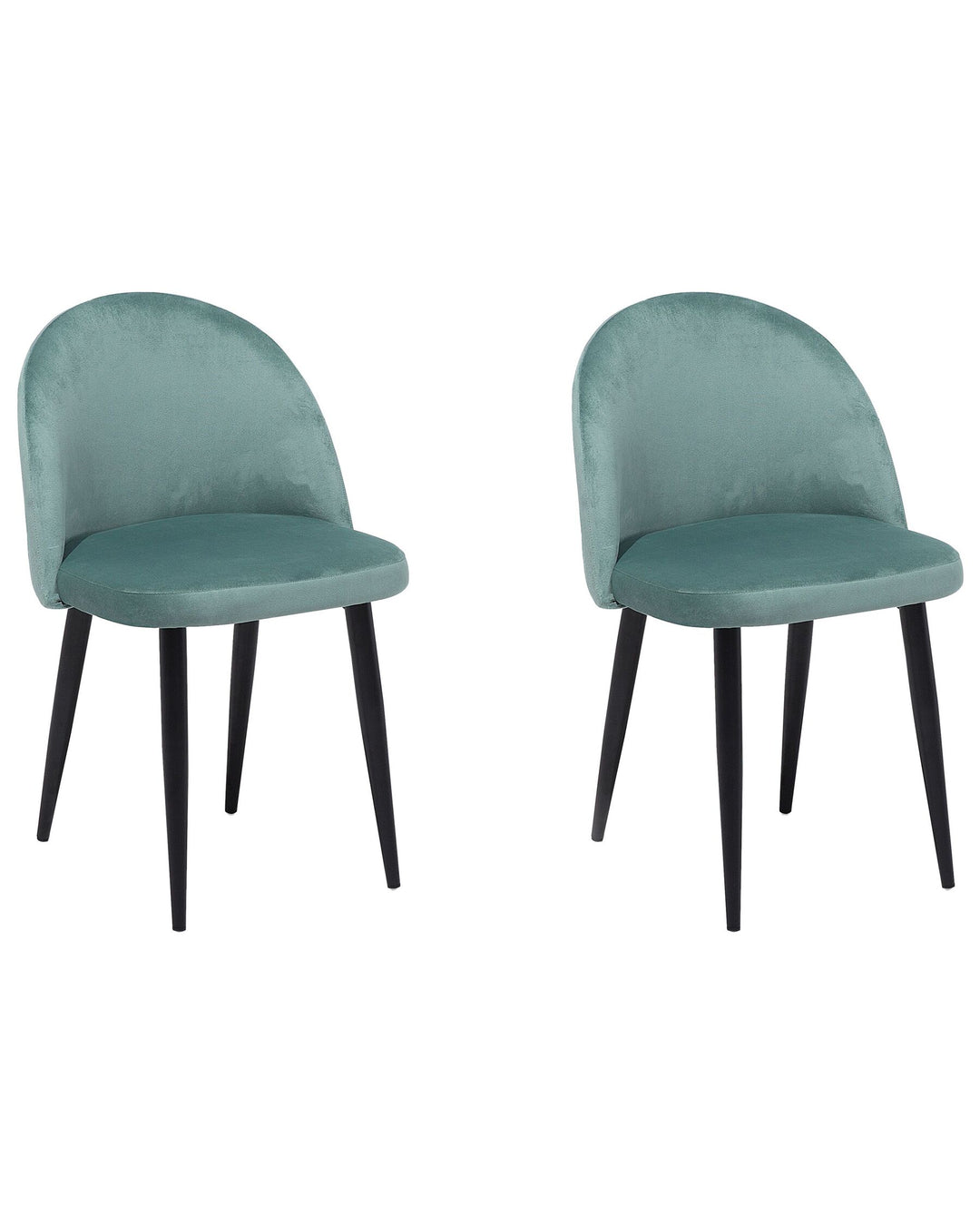 Dining Chair Set of 2 Velvet Mint Green