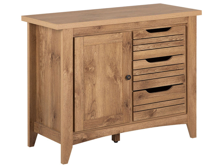 3 Drawer Sideboard Light Wood Agora