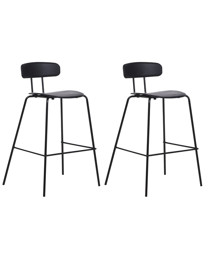 Bar Chair Set of 2 Black Sibley