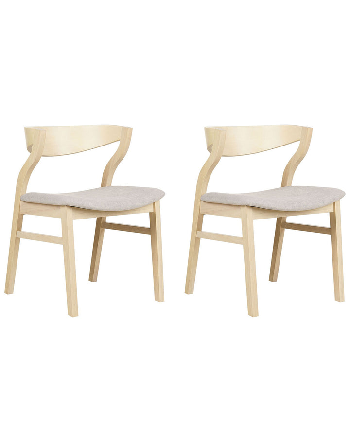 Dining Chair Set of 2 Beige Maroa