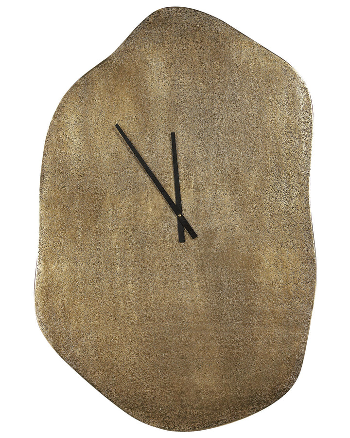 Wall Clock 78 x 50 cm Brass Ganges