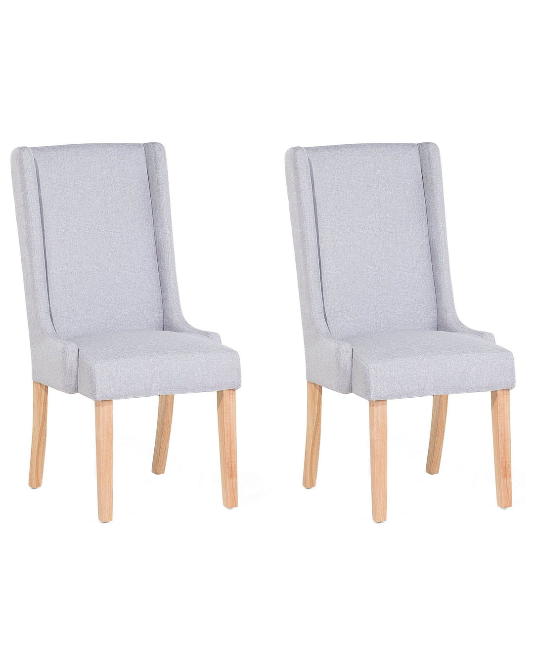 Dining Chair Set of 2 Cotton Light Grey Chambers