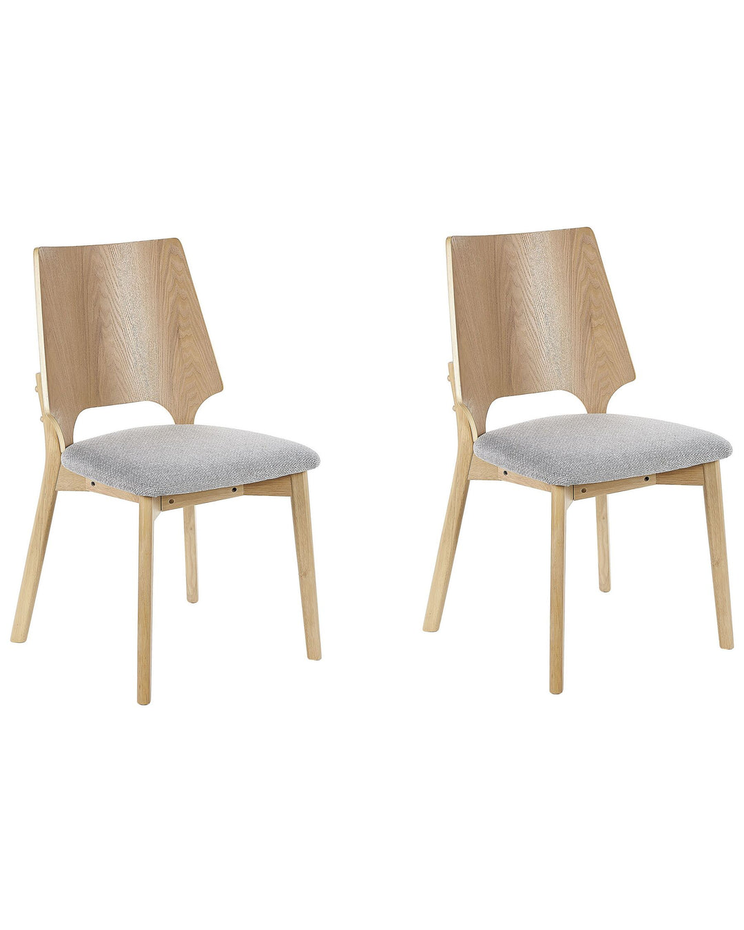 Dining Chair Set of 2 Light Wood Abee