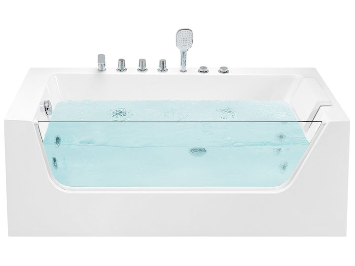 Right Hand Whirlpool Corner Bath 1700 x 800 mm White Puquio