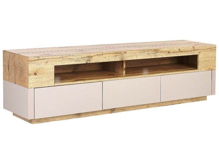 TV Stand Light Wood and Beige Antonio