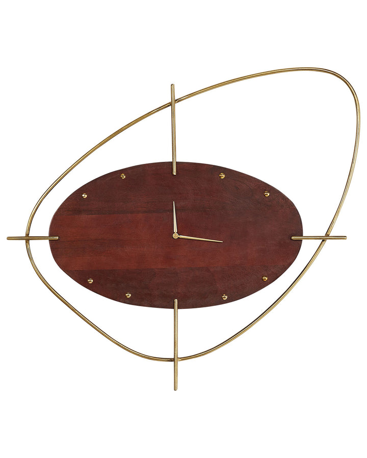 Wall Clock 62 x 69 cm Dark Wood Rapti