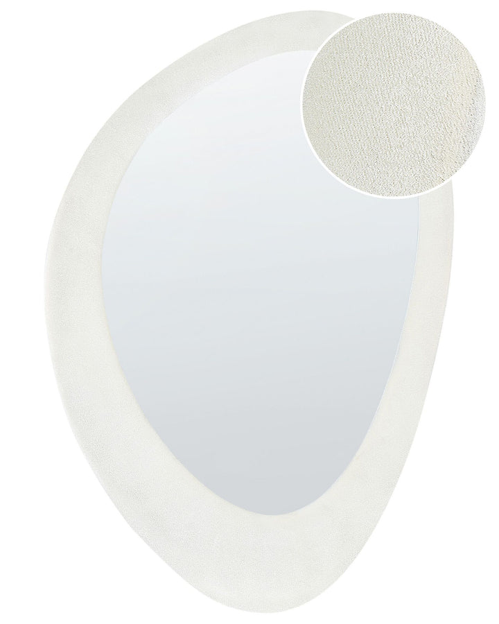 Velvet Wall Mirror 90 cm Off-White Audes