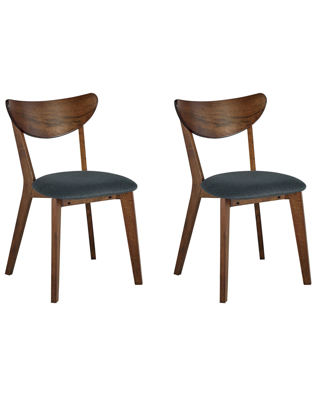 Dining Chair Set of 2 Dark Wood Erie