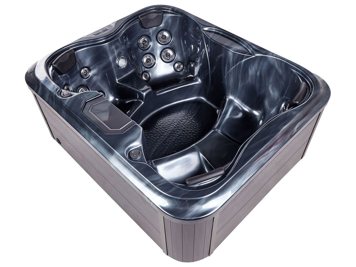 Square Hot Tub with LED Grey Arcelia