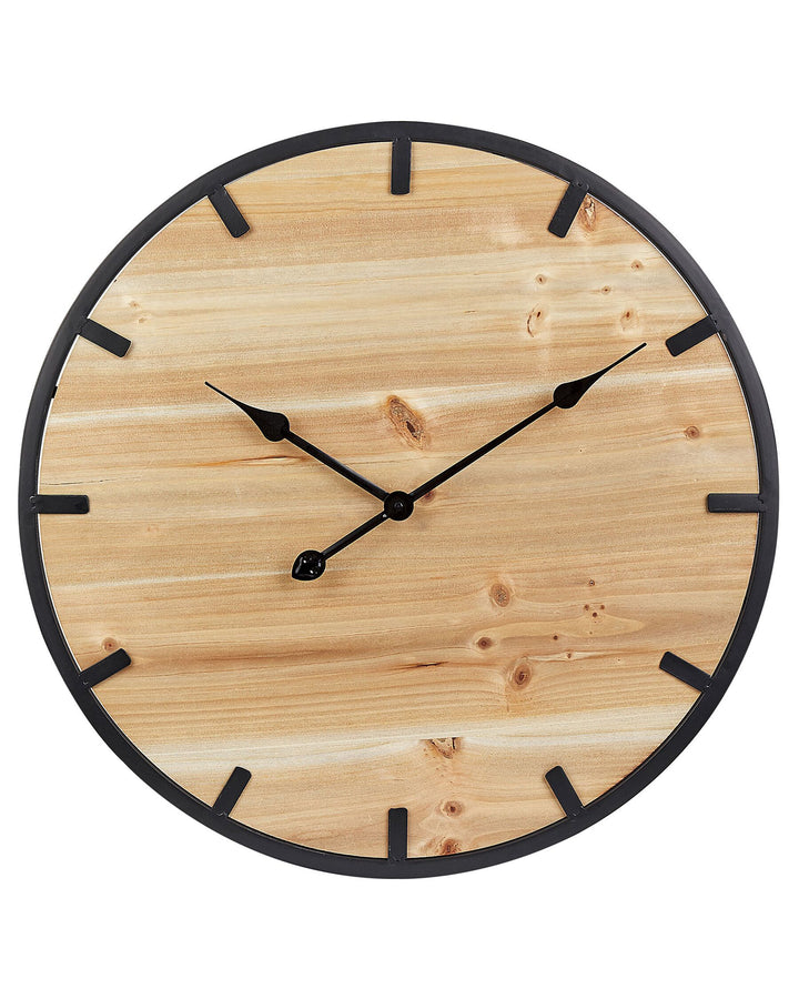 Wall Clock ø 60 cm Light Wood Caborca