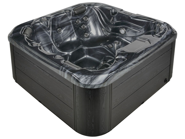 Square Hot Tub with LED Grey Lastarria