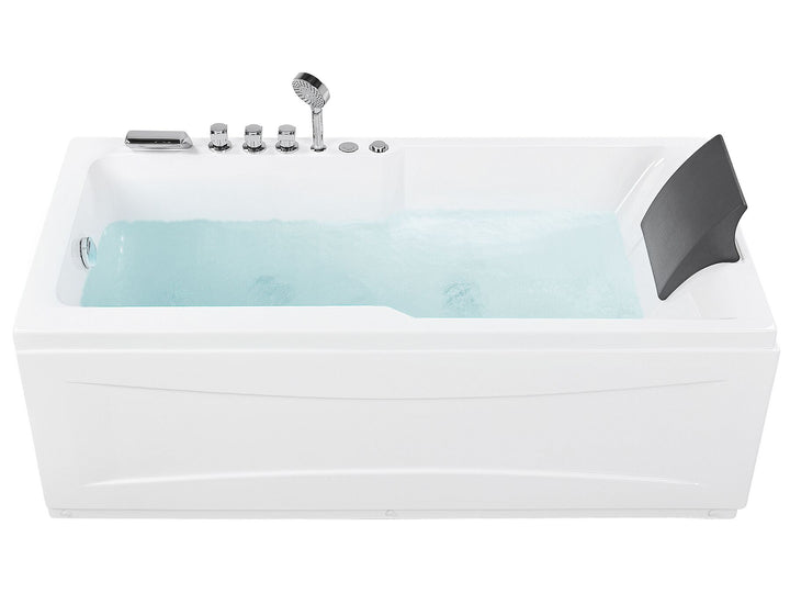 Right Hand Whirlpool Bath with LED 1690 x 810 mm White Artemisa