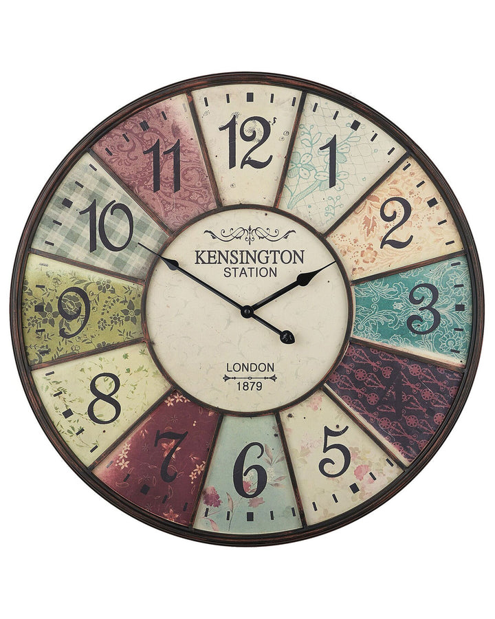 Iron Wall Clock ø 59 cm Multicolour Boswil