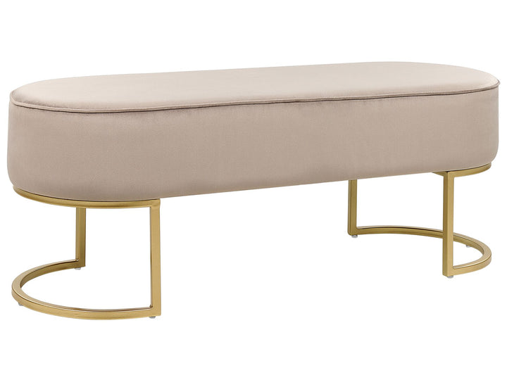 Velvet Bench Beige Milry