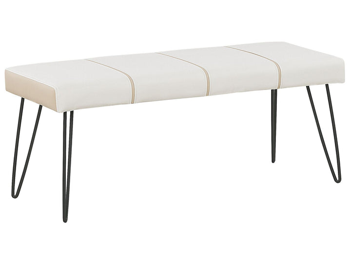 Faux Leather Bedroom Bench White Betin