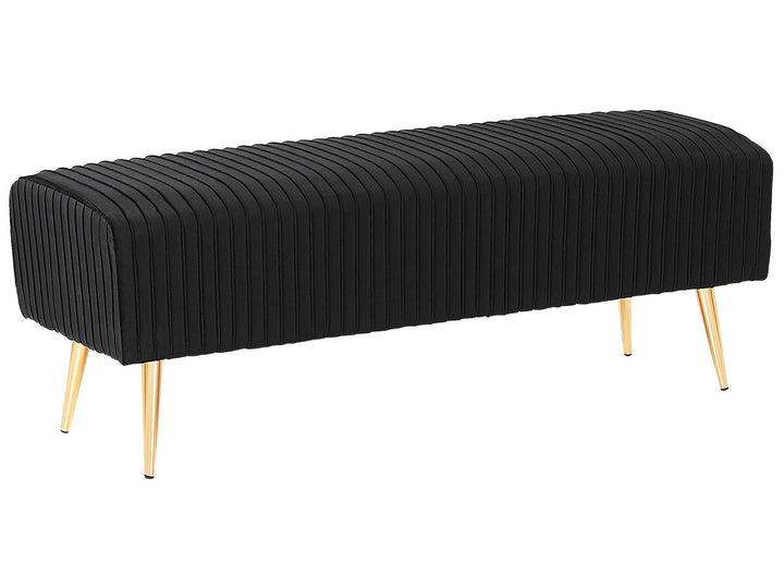 Velvet Bedroom Bench Black Paterson