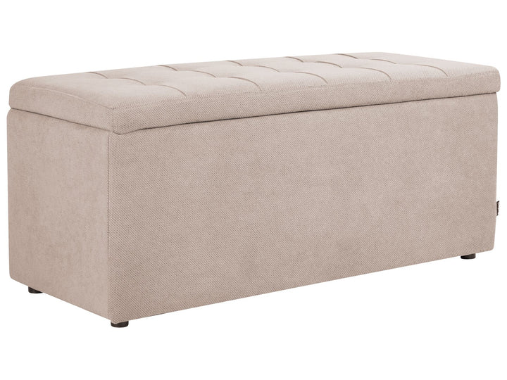 Fabric Storage Ottoman Beige Orem