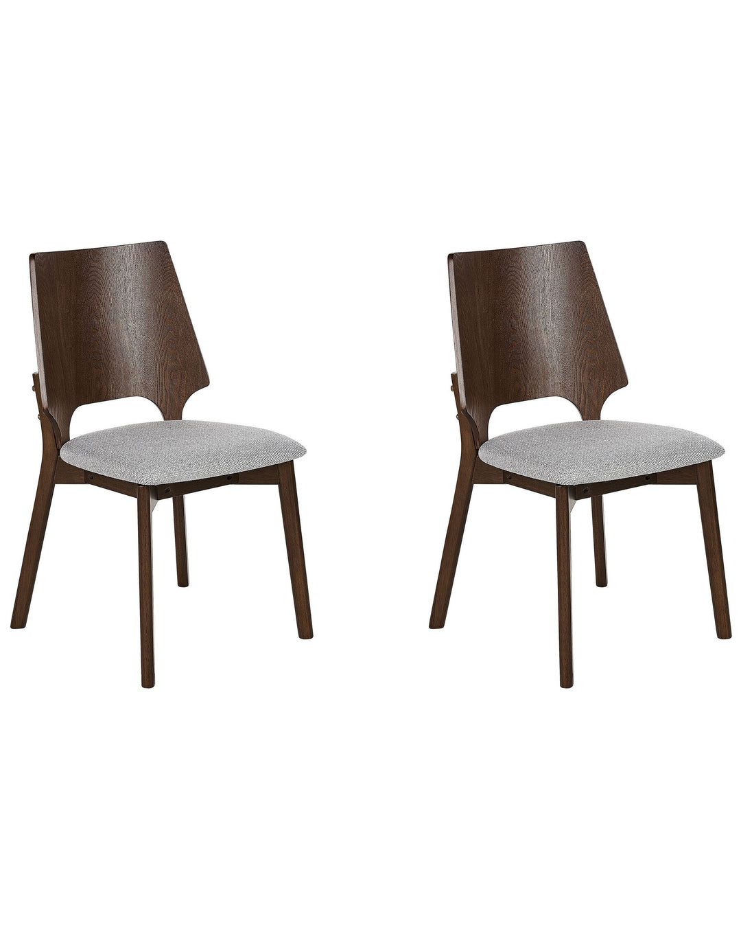 Dining Chair Set of 2 Dark Wood Abee