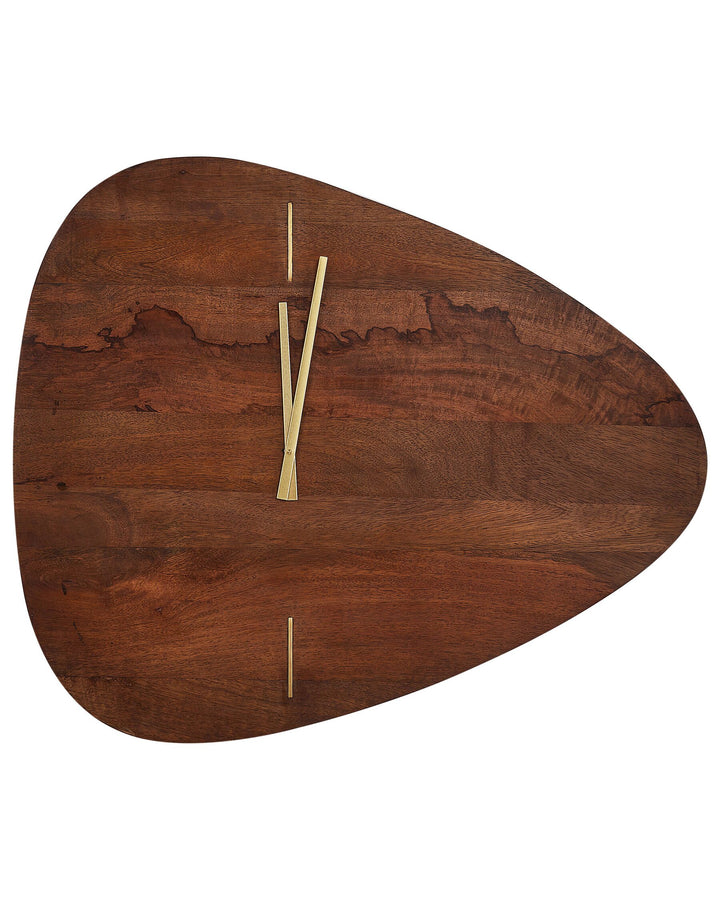 Wall Clock 71 x 61 cm Dark Wood Loktak