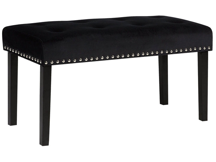 Velvet Bedroom Bench Black Yorkton