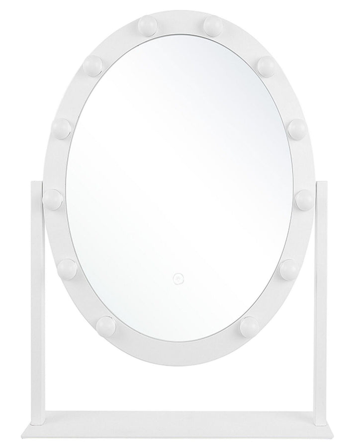 Metal LED Standing Vanity Mirror 50 x 60 cm White Rostrenen