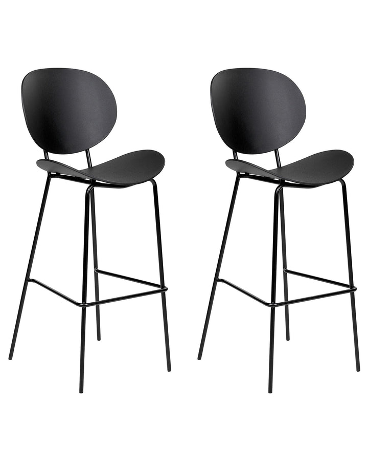 Bar Chair Set of 2 Black Shonto